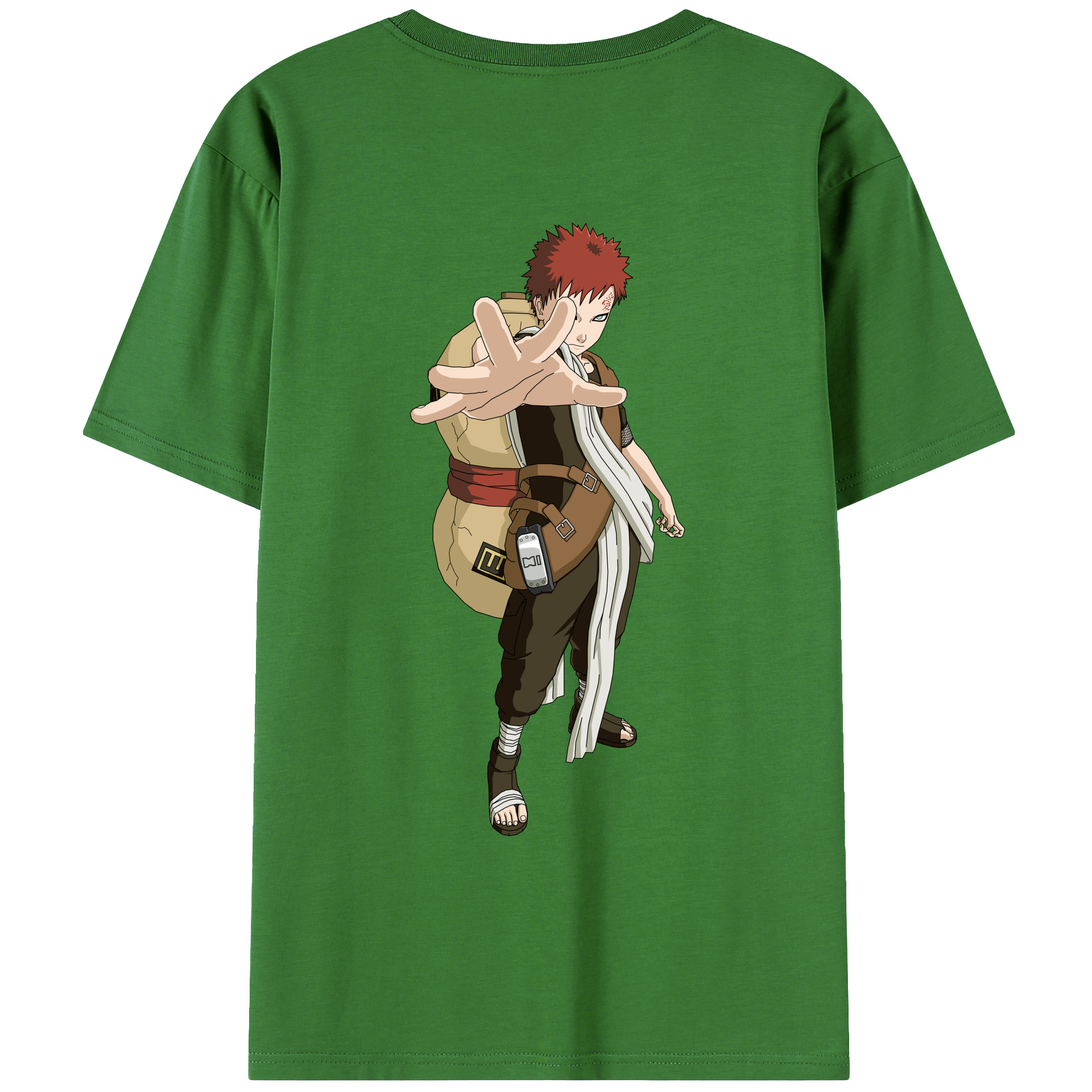 （画像用） NARUTO -ナルト- ガアラ Gaara レディース半袖Tシャツ(バックプリント)